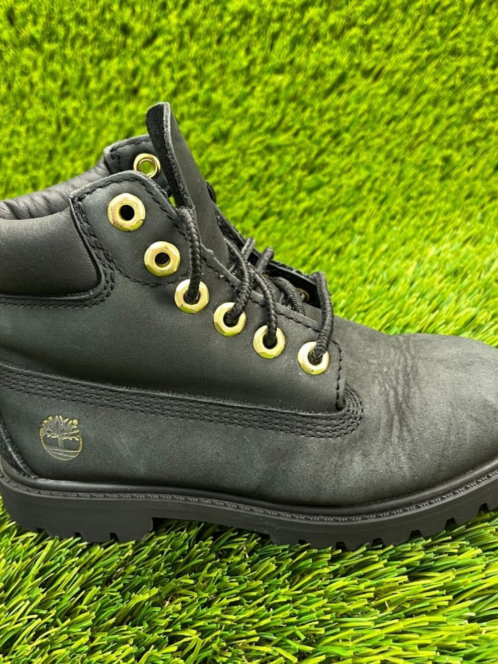 Timberland Premium 6" Boys Size 11C Black Outdoor Waterproof Hiking Boots